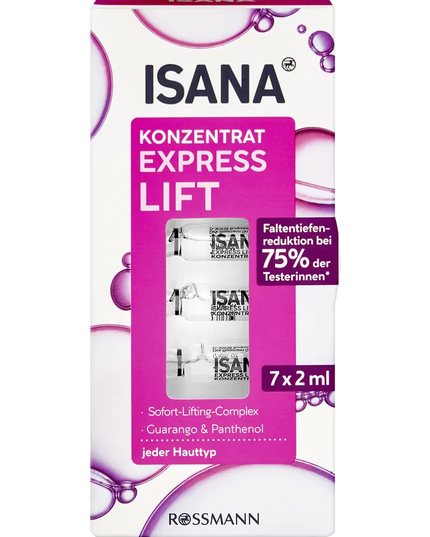 ISANA Express Lift concentrate packaging on a white background
