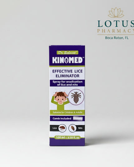KINOMED Effective Lice &amp; Nits Treatment Spray is a topical head-lice treatment formulated to eliminate head lice and nits (lice eggs). The formula contains 95% dimethicone, which works through a physical rather than conventional insecticidal mechanism.&nbsp;