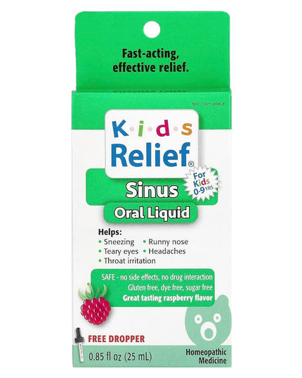 Alivio para los senos nasales con frambuesa para niños (líquido oral para niños)