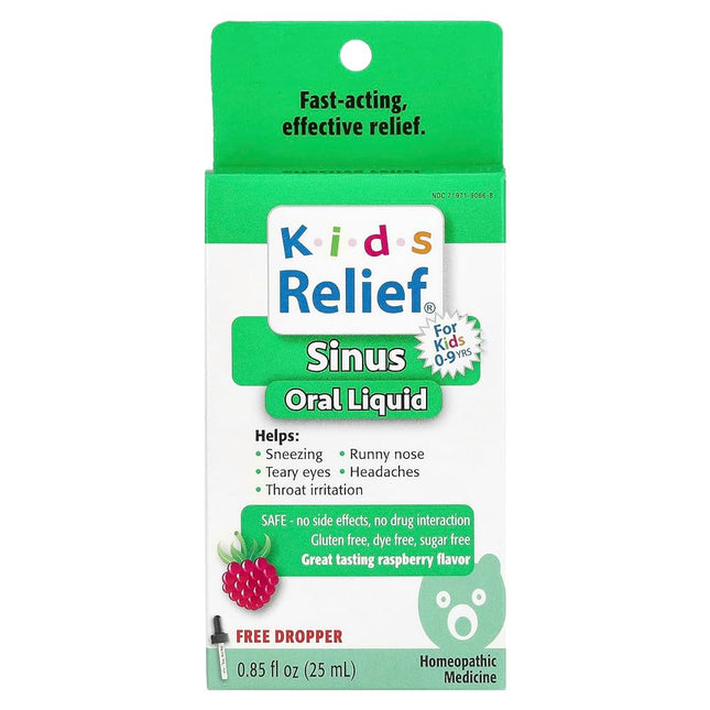 Kids Relief® Sinus Oral Liquid – Raspberry Flavor | 25 mL
