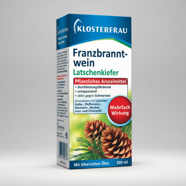 Klosterfrau Rubbing Alcohol Mountain Pine is a traditional external-use rubbing solution formulated to help stimulate skin circulation and provide soothing relief for tired muscles and joints.
Enriched with mountain pine extract, it creates a refreshing and warming sensation, supporting skin vitality and comfort during massage and recovery routines.

This solution is commonly incorporated into supportive care for muscular strain, bruising, sprains, and circulation-related skin discomfort.
