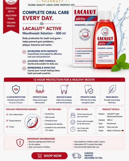 LACALUT® Active Mouthwash Solution – 300 ml