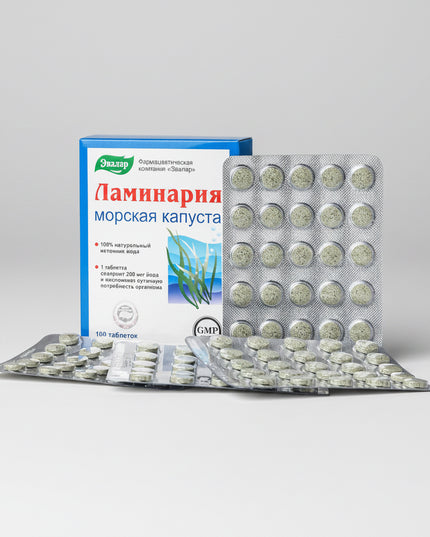 laminaria evalar, evalar laminaria, laminaria tablets, kelp tablets, dried kelp, dried kelp tablets, kelp supplement, iodine supplement, iodine 200 mcg, iodine tablets, natural iodine, seaweed iodine, laminaria kelp, thyroid support, thyroid health, iodine for thyroid, iodine from kelp, marine iodine, 100 tablets, evalar supplements, mineral supplements, dietary supplement, laminaria evalar, suplemento de yodo, yodo 200 mcg, tabletas de yodo, suplemento de algas, alga kelp, laminaria, yodo natural, yodo de 