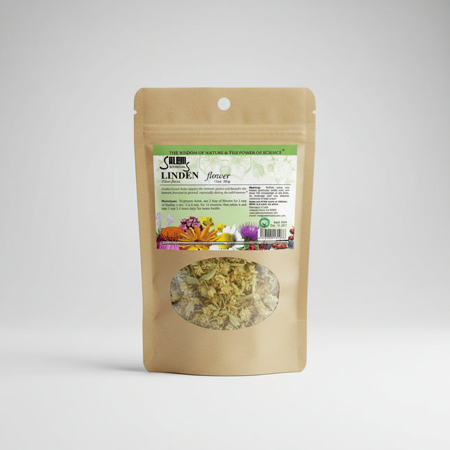 Linden flower is a traditional European herbal tea known for its calming, soothing, and immune-supporting properties. It is commonly used to help reduce stress, promote relaxation and sleep, and support the body during colds and flu. Linden flowers also help promote gentle sweating, which has been traditionally used to support natural detoxification during fever.