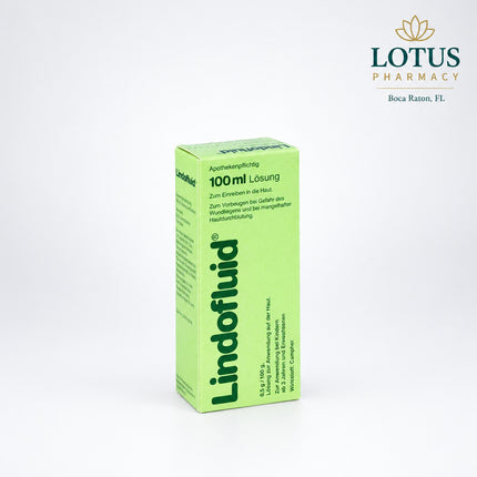 Lindofluid is a German topical skin solution containing racemic camphor 0.5 g per 100 g. It is used as a circulation-stimulating rub for poor skin circulation and for preventive care when there is a risk of pressure-related skin damage from prolonged lying or immobility.