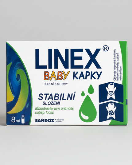 Linex Baby Drops are oral probiotic drops specially formulated for infants and young children to support gut microbiota balance, digestion, and immune function.

They contain beneficial bacteria that help restore intestinal flora, especially during colic, digestive upset, or after antibiotics.