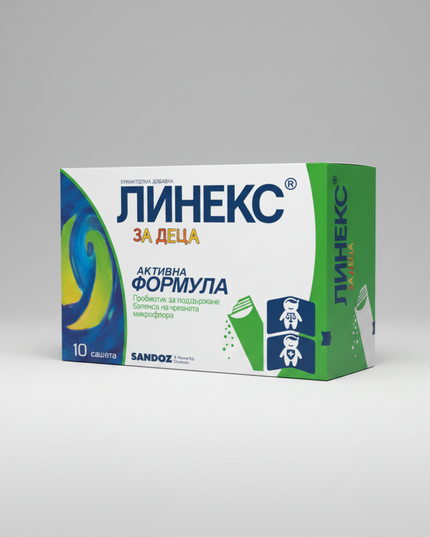 Linex for Kids 10 Sachets is a specially formulated probiotic supplement for children designed to support healthy intestinal microflora and digestive balance. Each sachet contains live freeze-dried Bifidobacterium animalis subsp. lactis DSM15954, a beneficial probiotic strain naturally found in the human intestinal tract.