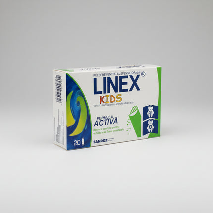 Linex for Kids 10 Sachets is a specially formulated probiotic supplement for children designed to support healthy intestinal microflora and digestive balance. Each sachet contains live freeze-dried Bifidobacterium animalis subsp. lactis DSM15954, a beneficial probiotic strain naturally found in the human intestinal tract.