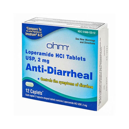Loperamide HCl Anti-Diarrheal Tablets, 12 ct