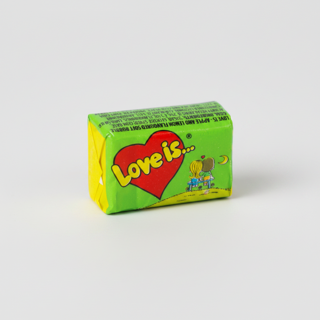 Love Is… Chewing Bubble Gum is the iconic Turkish bubble gum remembered for its colorful wrappers, fruity flavor combinations, and charming “Love Is…” collectible comic inserts.