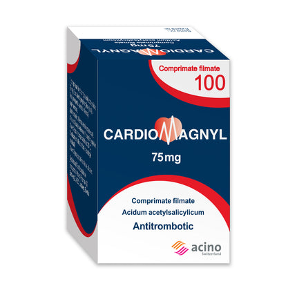 Low-dose acetylsalicylic acid (aspirin) preparation combined with magnesium hydroxide, traditionally used in European practice to support cardiovascular health by helping reduce platelet aggregation and the risk of blood clot formation.