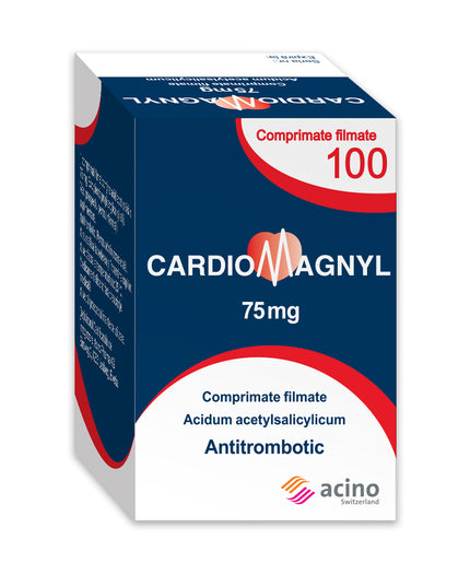 Low-dose acetylsalicylic acid (aspirin) preparation combined with magnesium hydroxide, traditionally used in European practice to support cardiovascular health by helping reduce platelet aggregation and the risk of blood clot formation.