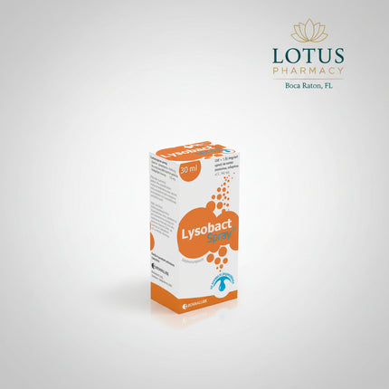 Lysobact DUO® Spray is an oromucosal antiseptic medicine from Bosnalijek formulated for the local treatment of acute inflammatory conditions of the mouth and throat.

Its dual-active formula combines lysozyme hydrochloride 20 mg/mL with cetylpyridinium chloride 1.5 mg/mL. It is indicated for inflammatory conditions of the oral and throat mucosa, including gingivitis, stomatitis and aphthous lesions, and as part of local therapy for a sore, irritated and inflamed throat or pharynx.