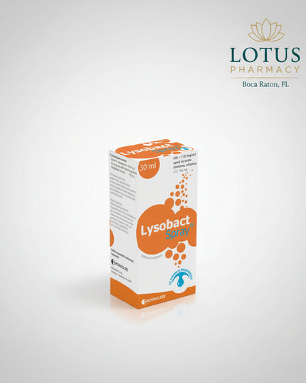 Lysobact DUO® Spray is an oromucosal antiseptic medicine from Bosnalijek formulated for the local treatment of acute inflammatory conditions of the mouth and throat.

Its dual-active formula combines lysozyme hydrochloride 20 mg/mL with cetylpyridinium chloride 1.5 mg/mL. It is indicated for inflammatory conditions of the oral and throat mucosa, including gingivitis, stomatitis and aphthous lesions, and as part of local therapy for a sore, irritated and inflamed throat or pharynx.