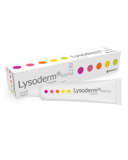 Lysoderm cream packaging on a white background