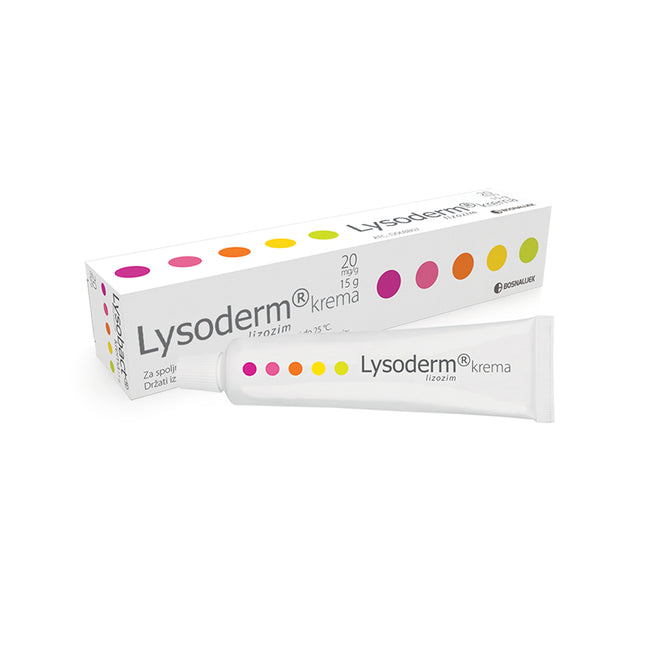 Lysoderm cream packaging on a white background