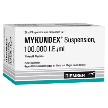 Box of MYKUNDEX Suspension with Riemser branding on a white background