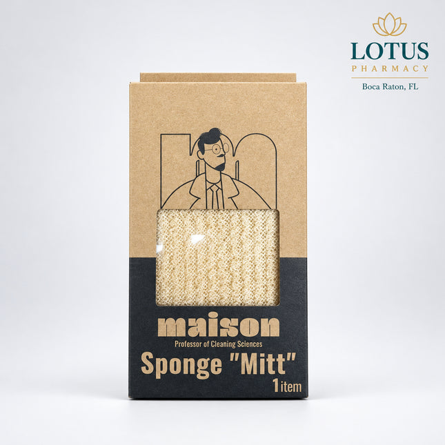 Maison Professor of Cleaning Sciences Exfoliating Shower Sponge is designed for body cleansing and exfoliation in the bath or shower. It can be used with soap, shower gel, or body wash to help remove surface buildup and leave the skin feeling smoother and refreshed.