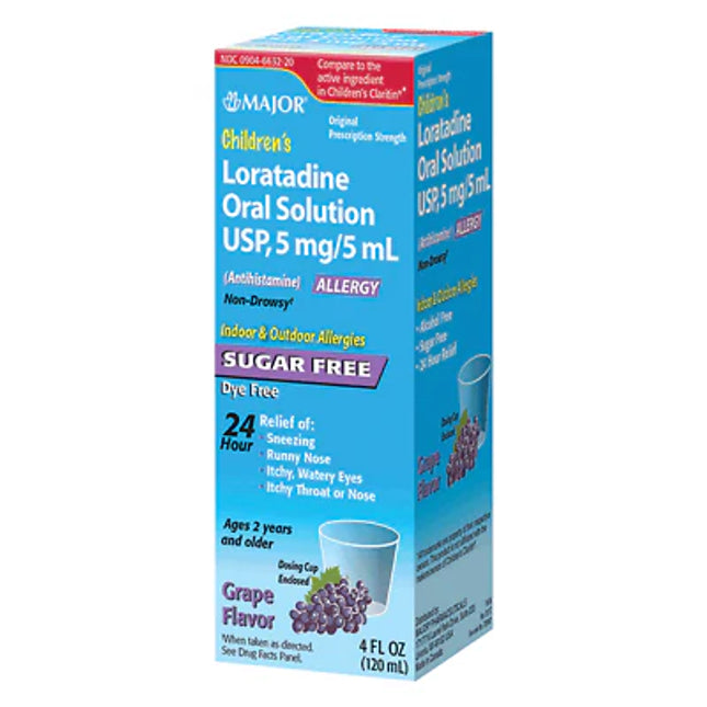 Major Children's Loratadine Oral Solution 5 mg/5 mL – 4 fl oz (120 mL)