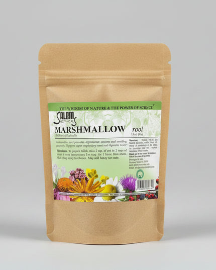 Marshmallow root (Althaea officinalis) is a traditional herbal remedy made from the dried root of the marshmallow plant, rich in mucilage — a soothing gel-like substance used for centuries to support respiratory, digestive, and mucous membrane comfort.
