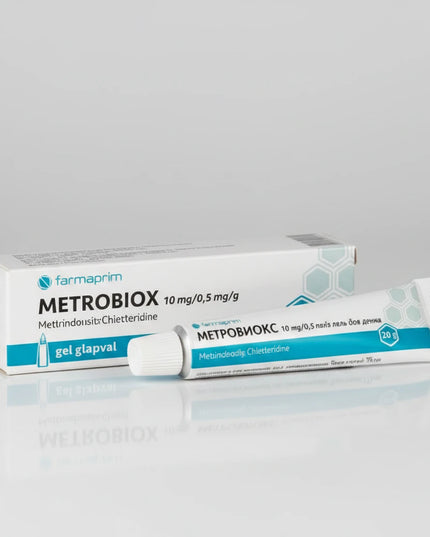 Metrobiox is a topical dental gel formulated to support the treatment of inflammatory and infectious conditions of the gums. It combines an antimicrobial agent with a local antiseptic to help reduce pathogenic bacteria, control inflammation, and promote healthier gingival tissue.