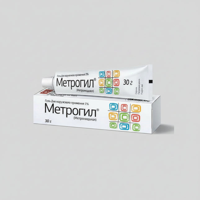 Metrogyl Gel is a topical formulation containing Metronidazole 10 mg/g, an antimicrobial and anti-inflammatory agent used in dermatology to help manage inflammatory skin conditions.

This lightweight gel absorbs quickly into the skin, helping reduce redness, irritation, and bacterial overgrowth while supporting skin recovery. The 30 g tube allows precise and hygienic application.