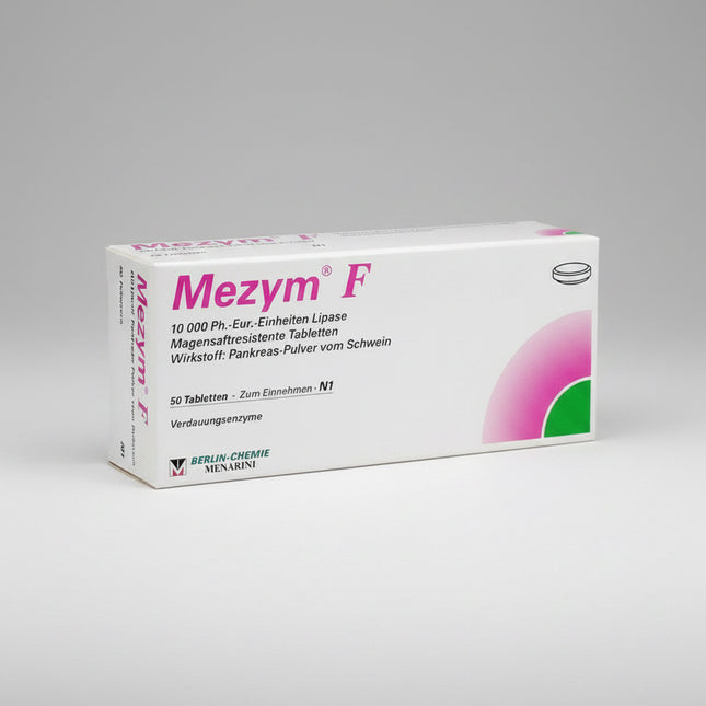 Mezym® Forte is a&nbsp;digestive enzyme supplement designed to help the body break down food more efficiently. Each tablet contains pancreatin with 10,000 units of lipase activity, supporting the digestion of fats, proteins, and carbohydrates. It is especially helpful for people who experience indigestion, bloating, gas, or heaviness after meals, as well as those with reduced pancreatic enzyme activity.