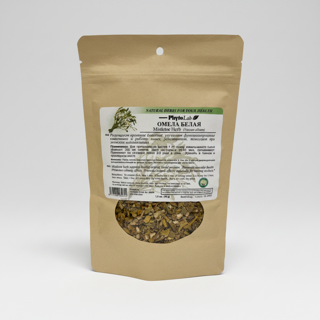 Mistletoe Herb (Viscum album) is a traditional European herbal tea widely used for cardiovascular support, circulation balance, and calming effects on the nervous system. It is commonly prepared as a mild infusion or cold maceration, and has long been used in herbal medicine for blood pressure support and vascular tone regulation.