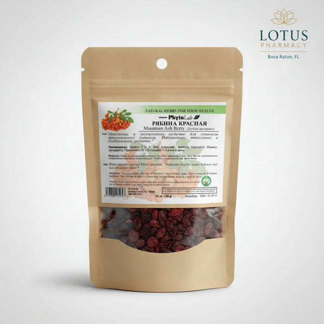 Mountain Ash Berries, also known as Red Rowan Berries (Sorbus aucuparia), are dried whole berries traditionally used in European herbal medicine and herbal teas. Rich in naturally occurring antioxidants, flavonoids, carotenoids, vitamin C, and polyphenols, rowan berries have long been valued to support overall wellness, digestive health, and immune function. The dried berries can be brewed as a tea, prepared as an herbal infusion, or incorporated into traditional herbal recipes.
