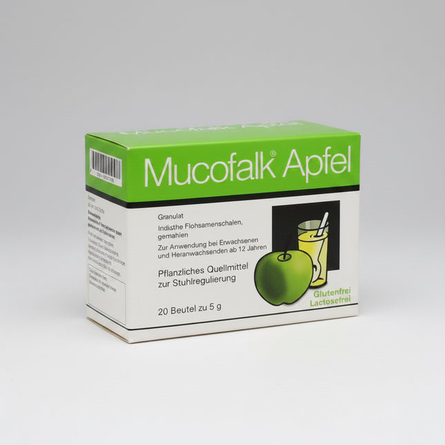Mucofalk is a plant-based fiber supplement formulated with Indian psyllium husks (Plantago ovata) to help support healthy bowel function, stool regularity, and digestive comfort. The natural swelling properties of psyllium help soften stool, promote intestinal movement, and support both constipation and diarrhea management. The orange-flavored granules are mixed with water to create an oral suspension