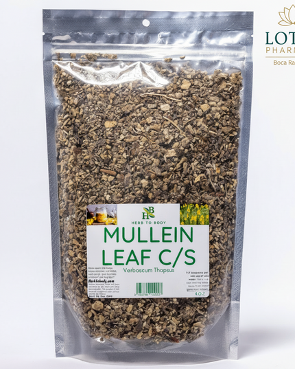 Mullein Leaf C/S (Cut &amp; Sifted) is a high-quality dried herbal botanical traditionally valued in herbal wellness practices. Sourced from the natural landscapes of Albania, this convenient cut-and-sifted form allows easy preparation of herbal teas, custom blends, and DIY herbal formulations.