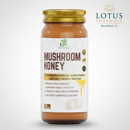 Mushroom Honey is a handcrafted wellness blend made in the USA, combining raw honey with a premium functional mushroom complex and supportive herbal tonics. This nourishing fusion brings together nature’s most powerful ingredients to support immunity, mental clarity, and daily vitality — all in a delicious, easy-to-use form.