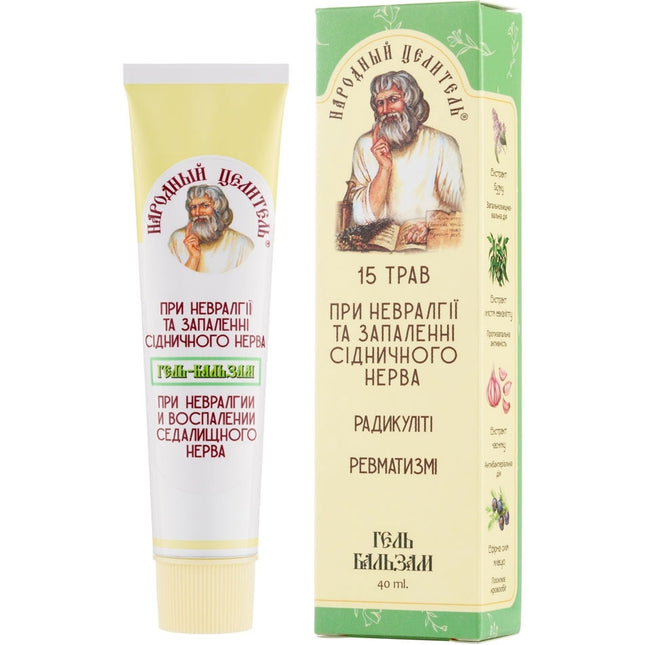 Narodnyy Tselitel Gel-Balm for Neuralgia & Sciatic Nerve Inflammation 40 ml
