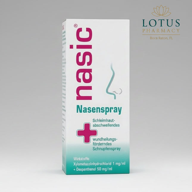 Nasic Nasal Spray is formulated to help relieve nasal congestion while supporting the healing of irritated nasal mucosa. The combination of&nbsp;xylometazoline and dexpanthenol helps reduce swelling of the nasal membranes, improve breathing through the nose, and soothe sensitive nasal tissues.