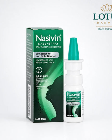 Nasivin® is a fast-acting nasal spray formulated to provide relief from&nbsp;nasal congestion caused by colds, allergies, or sinus infections. It contains oxymetazoline hydrochloride, which works by constricting swollen blood vessels in the nasal mucosa, helping reduce swelling and improve airflow.