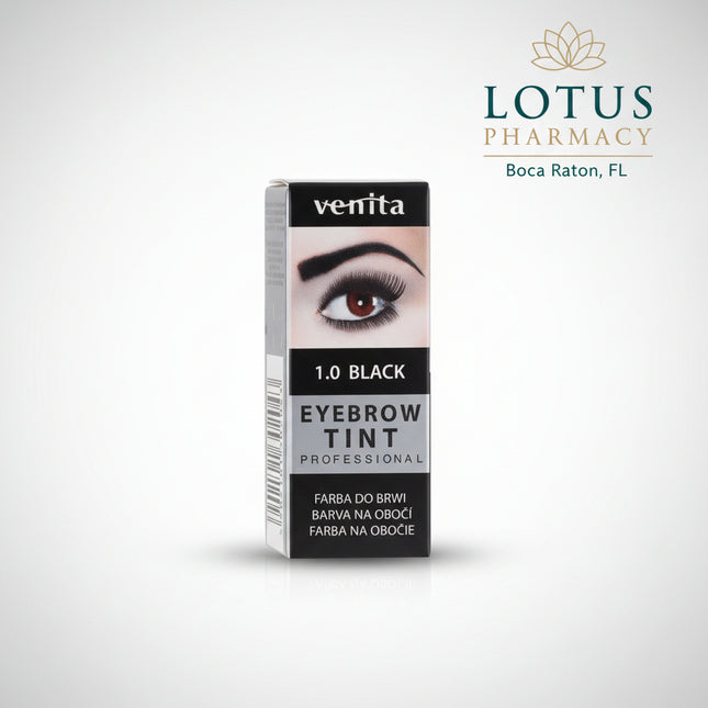 Natural-looking semi-permanent eyebrow tint for fuller, defined brows with scent-free gentle coloring.

Venita Eyebrow Tint is a Polish semi-permanent brow coloring product designed to help create more defined, fuller-looking eyebrows with long-lasting natural color.