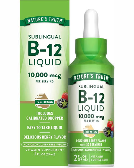 Nature’s Truth B12 Sublingual Liquid Drops, 10,000 mcg, 2 oz