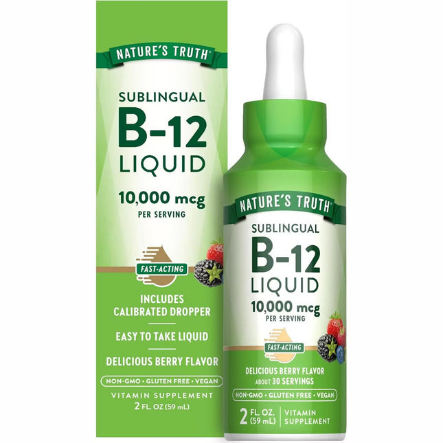 Nature’s Truth B12 Sublingual Liquid Drops, 10,000 mcg, 2 oz