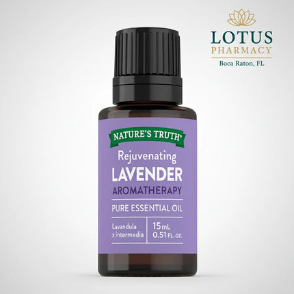 Lavender Pure Essential Oil is a 100% pure, plant-based essential oil with a soothing floral aroma designed for aromatherapy, massage, baths, diffusers, and other aromatic uses.