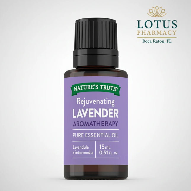 Lavender Pure Essential Oil is a 100% pure, plant-based essential oil with a soothing floral aroma designed for aromatherapy, massage, baths, diffusers, and other aromatic uses.