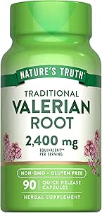 Nature's Truth Valerian Root 2400 mg for Relaxation & Sleep Support – 90 Capsules