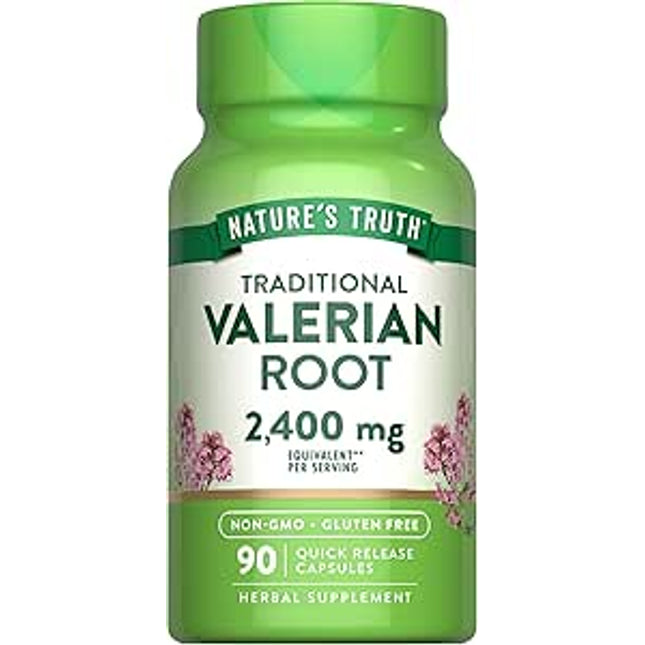 Nature's Truth Valerian Root 2400 mg for Relaxation & Sleep Support – 90 Capsules
