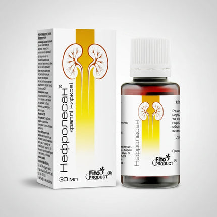 Nefrolesan is a liquid herbal dietary supplement formulated to support kidney health and normal urinary tract function. Its plant-based composition provides a mild diuretic effect, helping maintain fluid balance and support natural water–salt exchange.

