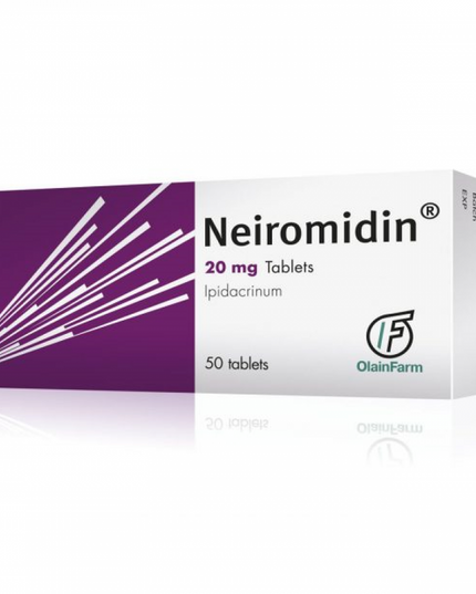 Neiromidin 20 mg tablets packaging on a white background