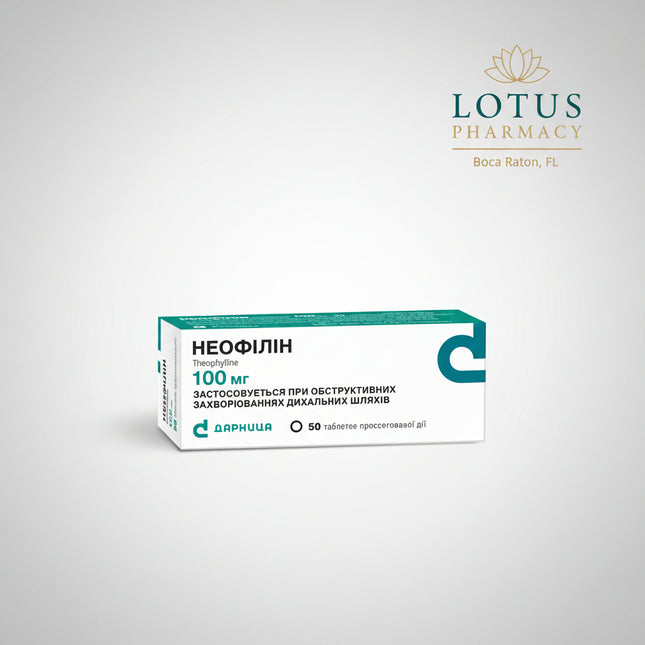 Neofilin contains theophylline monohydrate, a methylxanthine bronchodilator used to support respiratory function in patients with obstructive airway diseases. The prolonged-release formulation provides sustained delivery of theophylline throughout the day, helping maintain stable therapeutic levels and prolonged bronchodilation. Neofilin is commonly used as part of the management of bronchial asthma, chronic obstructive pulmonary disease (COPD), chronic bronchitis, and other respiratory conditions character