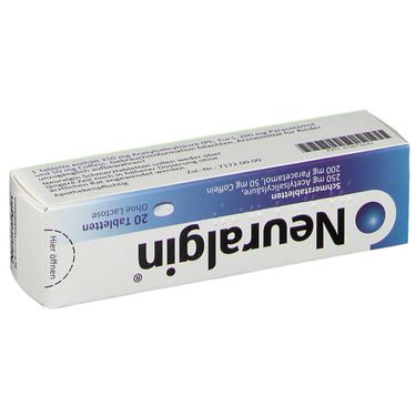 Neuralgin medication box on a white background