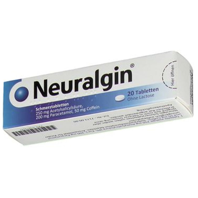 Neuralgin medication box on a white background