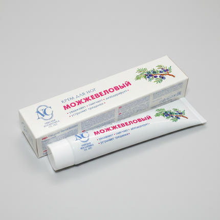 Nevskaya Kosmetika Juniper Foot Cream (Можжевеловый крем для ног) is a refreshing daily foot-care cream formulated to help care for tired, dry, and perspiration-prone feet.

The formula features juniper extract, traditionally valued in cosmetic skin care for its refreshing and toning properties. The cream helps soften and moisturize the skin of the feet, provides a pleasant cooling and refreshing sensation, and helps maintain freshness throughout the day.