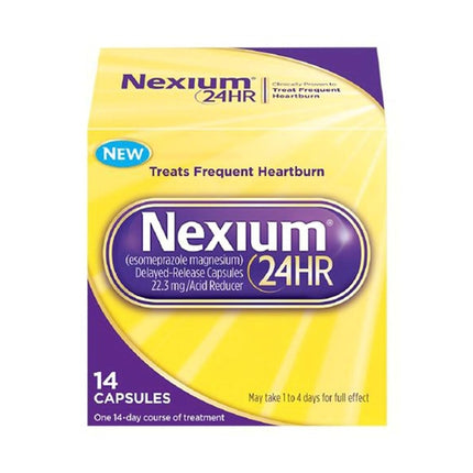 Nexium, Nexium 24HR, Esomeprazole Magnesium, Esomeprazole 20 mg, Acid Reducer, Proton Pump Inhibitor, PPI, Heartburn Relief, Frequent Heartburn, Acid Reflux Support, GERD Support, Acid Indigestion Relief, Stomach Acid Control, Delayed Release Capsules, Digestive Health, 24 Hour Heartburn Relief, Acid Control, Heartburn Prevention, Travel Essentials, Family Wellness, Нексиум, Эзомепразол, Средство От Изжоги, Кислотный Рефлюкс, ГЭРБ, Ингибитор Протонной Помпы, Снижение Кислотности, Здоровье Пищеварения, Капсу