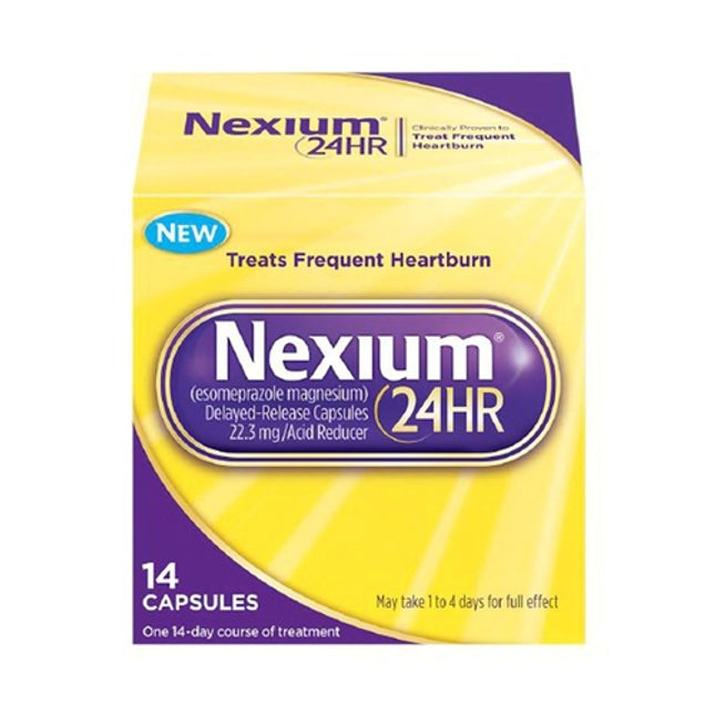 Nexium, Nexium 24HR, Esomeprazole Magnesium, Esomeprazole 20 mg, Acid Reducer, Proton Pump Inhibitor, PPI, Heartburn Relief, Frequent Heartburn, Acid Reflux Support, GERD Support, Acid Indigestion Relief, Stomach Acid Control, Delayed Release Capsules, Digestive Health, 24 Hour Heartburn Relief, Acid Control, Heartburn Prevention, Travel Essentials, Family Wellness, Нексиум, Эзомепразол, Средство От Изжоги, Кислотный Рефлюкс, ГЭРБ, Ингибитор Протонной Помпы, Снижение Кислотности, Здоровье Пищеварения, Капсу